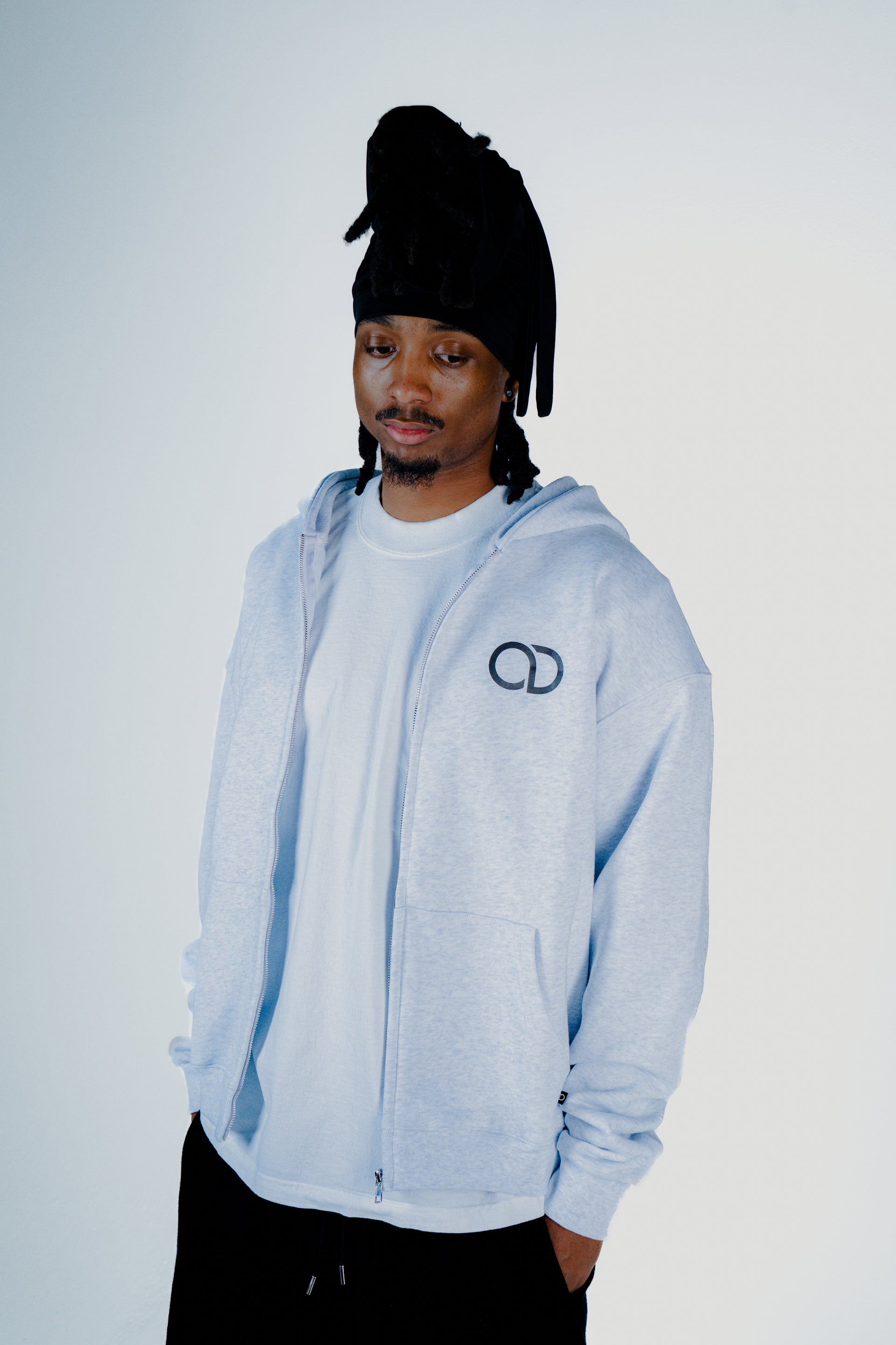 Vale Heather Gray Zip Up